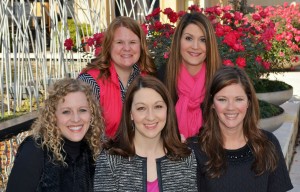 2016 Sugar Plum Market Co-Chairs Front Row (L-R):  Alison Haralson, Sherri Ebarb, and Katie Harris. Back Row (L-R):  Monica Henderson and Danielle Hames.