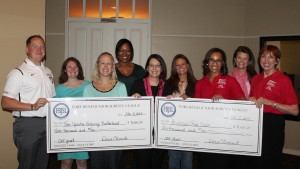 Front Row (Left to Right) Todd Taylor, Team Operation Enduring Brotherhood Executive Director; Michelle Beeson, BRC member; Dana Clement, FBJSL President; Stacy Allen, American Red Cross Gulf Coast Region; Jo Babic, American Red Cross Gulf Coast Region. Back Row (Left to Right) Mary Lovely, BRC member; Markisha Venzant-Sampson, BRC member; Audra O’Neal, BRC member; Laura Taylor, FBJSL President-Elect.