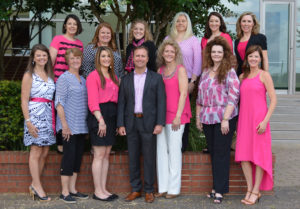 Photo: (Left to Right) Front Row:  Laura Taylor, FBJSL President; Ann Smith, Pamela Printing; Danielle Hames, SPM Co-Chair; Jim Brown, Memorial Hermann; Jamie Hill, Pamela Printing; Patti Parish-Kaminski, absolutely! focus media; and Katie Harris, SPM Co-Chair. Back Row:  Dana Clement, SPM Board Liaison; Monica Henderson, SPM Co-Chair; Alison Haralson, SPM Co-Chair; Rebecca Hathorn, Stafford Centre; Sherri Ebarb, SPM Co-Chair; and Kim Zeiner, Fort Bend Publishing. 